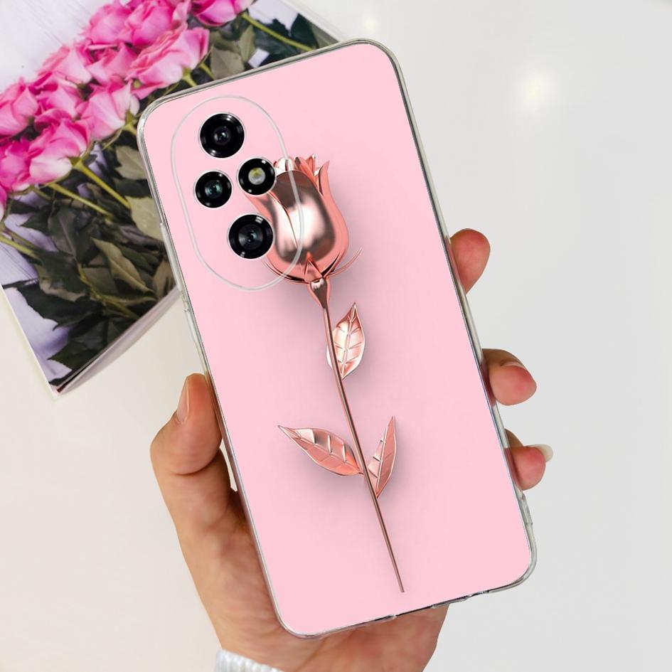 For Huawei Honor 200 Pro 5G Case New Stylish Flower Slim Soft Clear Silicone Phone Cover For Honor 200 Pro Bumper Honor200 Coque