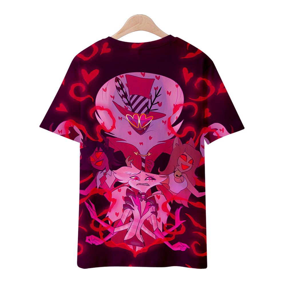 10 Colors Summer Fashion Women/Men's Casual Anime Hazbin Hotel Printed Cosplay Short Sleeve T-shirts