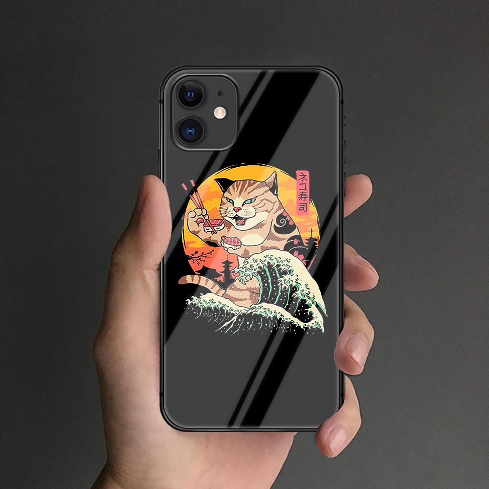 Pouzdro na telefon z tvrzeného skla Japanese Food Ramen pro iPhone Samsung Galaxy OnePlus Oppo Xiaomi Redmi Note SA 7 8 9 10 11 12 13 14 20 21 22 53 Pro Ultra