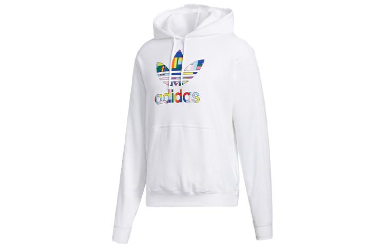 Adidas Originals Trefoil Sweatshirts Men s White Hooded Moderate Regular GD0956 XL