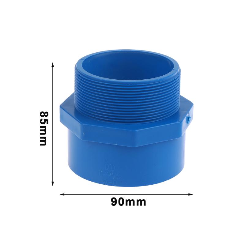 Kimlik 25-110Mm PVC Erkek Dişli Düz Konnektör Akvaryum Balık Tankı Besleme Suyu Bağlantı Parçası Bahçe Sulama Hortumu Su Borusu Adaptörü