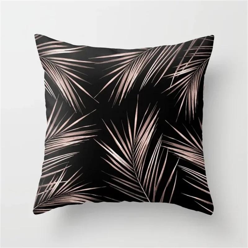 

45x45cm black and white geometric pillowcase polyester cushion cover striped home living room sofa decorative 12x12Inch