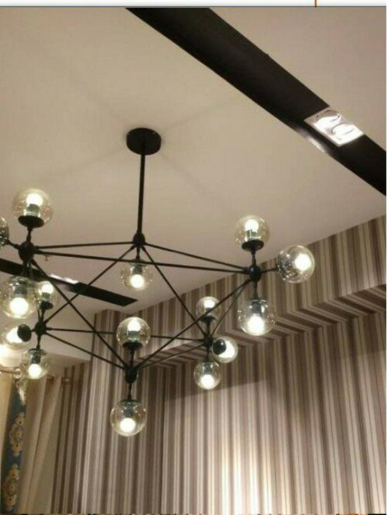 Amber Coffee Brown Glass Nordic Lampshade - Round Ball Ceiling Light Accessory