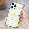 Lemon C-Cool Stripe Pattern  Phone Case For iPhone 17,16,15,14,13,12,11 Plus,Pro Max,XS,Soft Silicone Black Cover