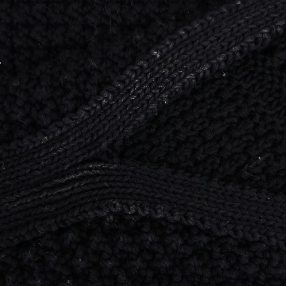 Ebure Mixed Pattern Cotton Knit Vest Navy Sheer Knit Vest Women Used