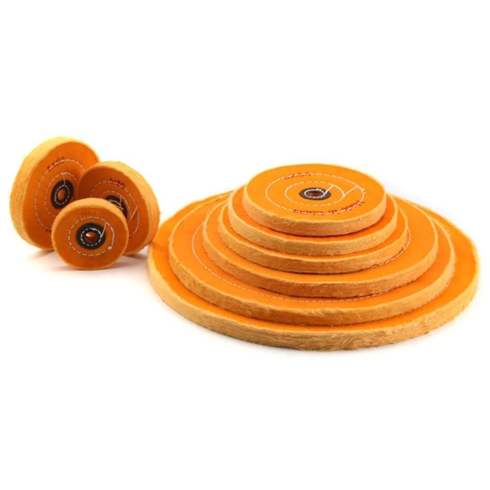 1Pcs Abrasive Tool Cloth Buffing Wheel Yellow Cotton Pad For Metal Jewelry Polishing