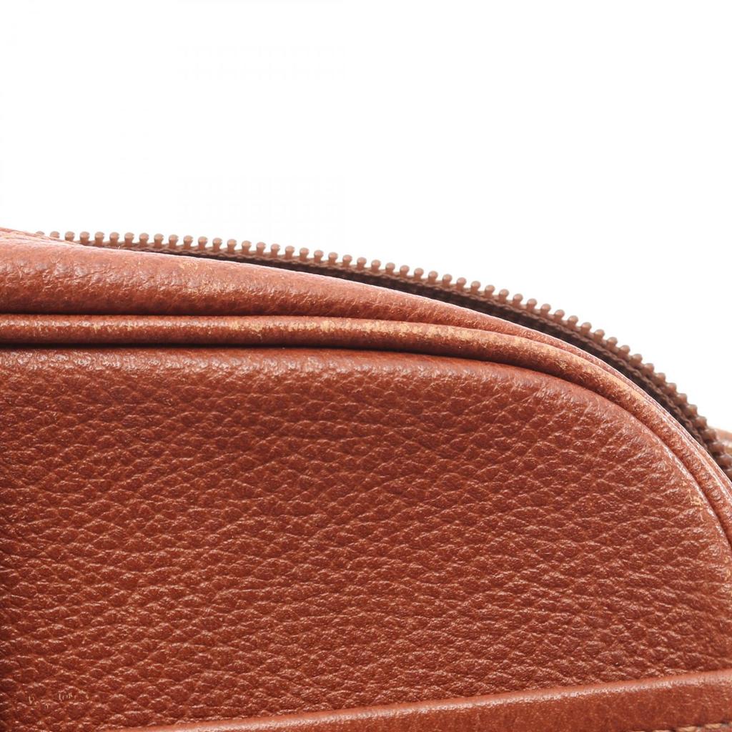 Used SAINT LAURENT PARIS Shoulder Bag leather Brown Used Women