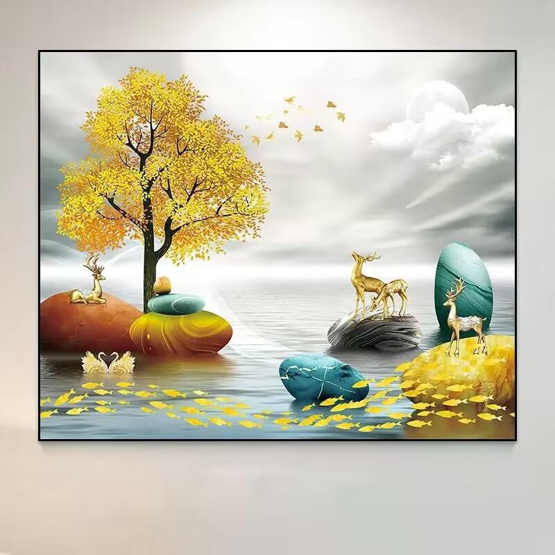 Modern Minimalist Decorative Cover for Electrical Switch & Meter Box - Wall Art for Restaurant