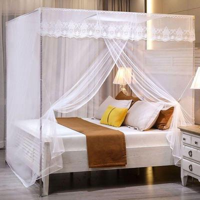 2026 New Style Single Opening Mosquito Net with Stand for Single/Double Beds - Encrypted One-Door Mesh