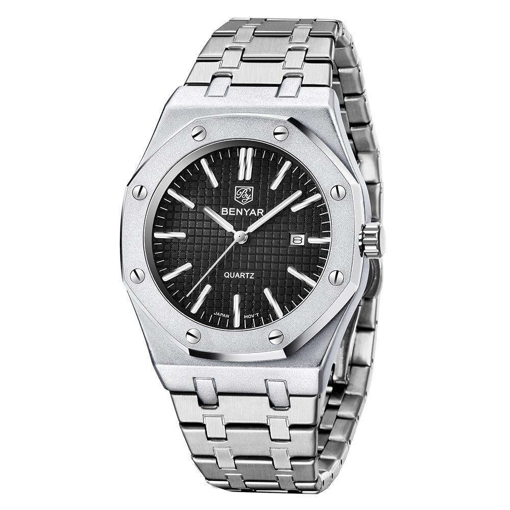Benyar Watch Men S Quartz Watch Fashion Simple Waterproof Luminous Watch Men S Watch 5156