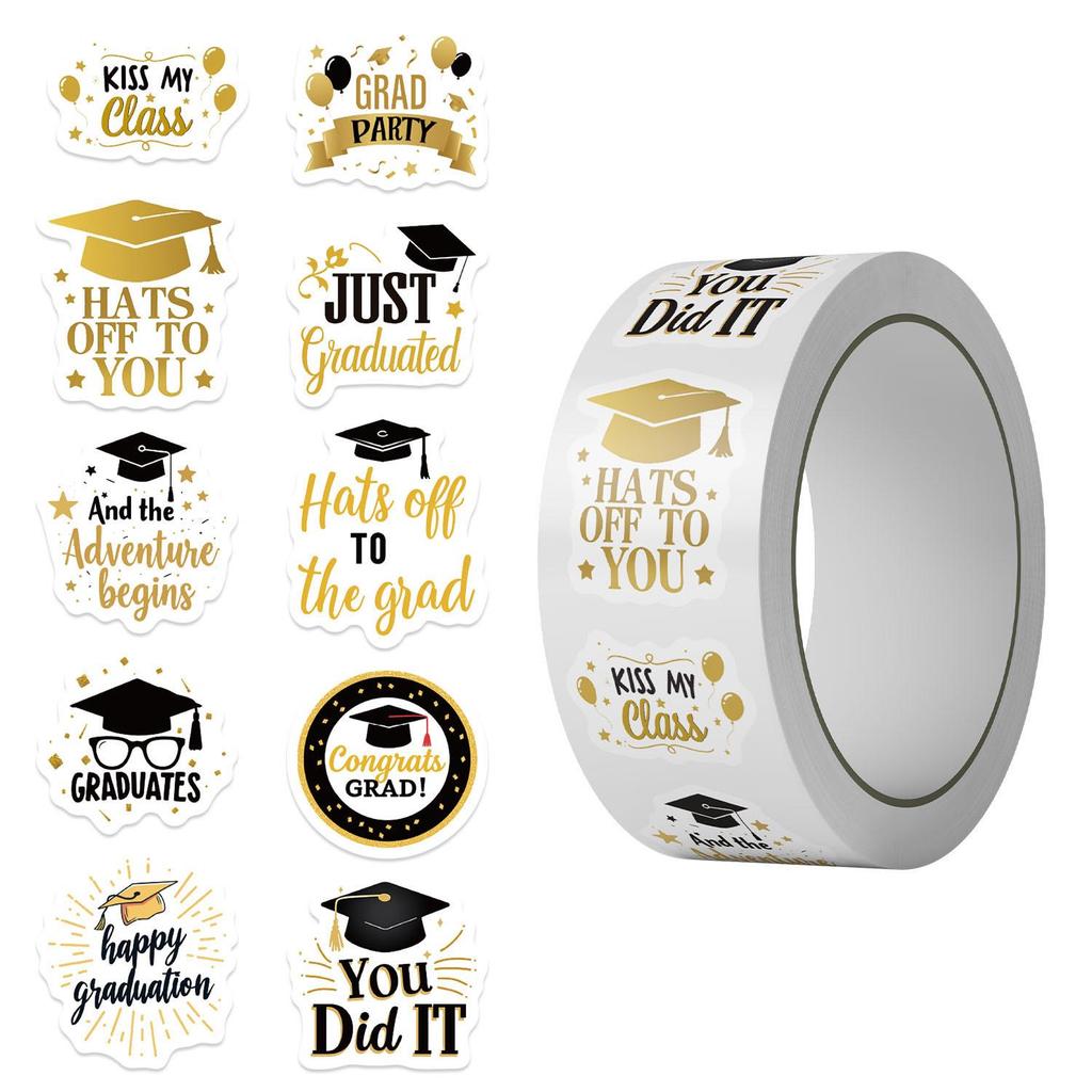 Cartoon Festival Gift Stickers - 500/Roll for Journals and Sealing