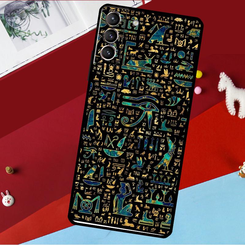 

Ancient Egyptian Hieroglyphic Funda For Samsung Galaxy S26 S25 S23 S22 S20 S24 Ultra S9 S10 Plus S21 FE S25 FE Phone Case Galaxy S24 FE