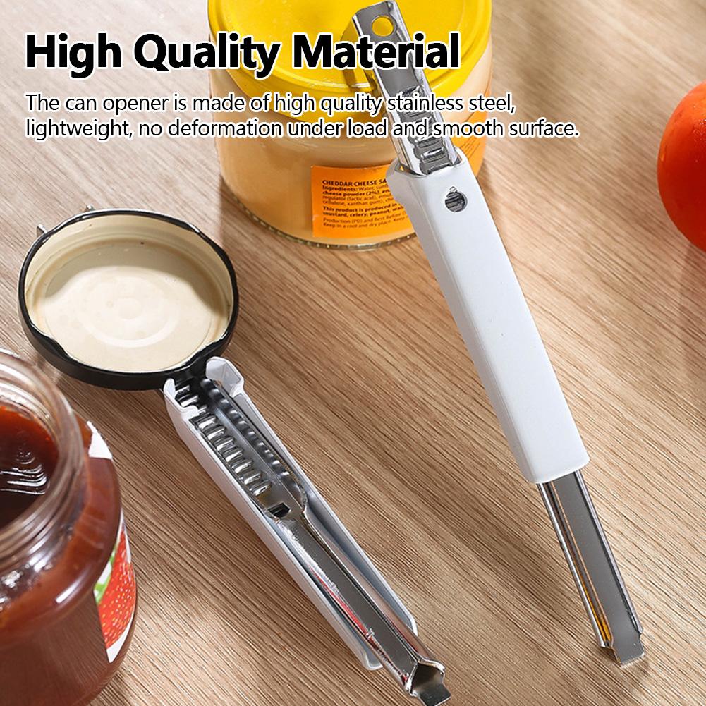 Stainless Steel Jar Opener Adjustable Can Opener Multifunctional Manual Jar Lid Opener for Weak Hands Kitchen Gadgets