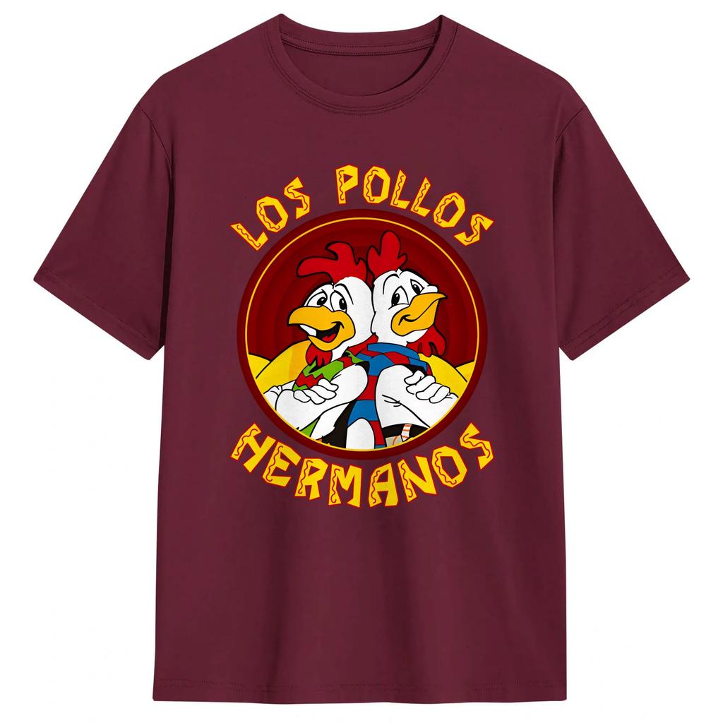 Los Pollos HerUnisexos Unisex T Shirts Hipster Tees Short Sleeve Crewneck TShirt Cotton Gift Idea Tops