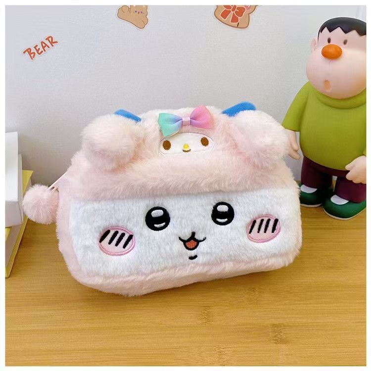 Cartoon Cute Chiikawa Plush Storage Bag Fit Cute Kawaii Large Capacity Beauty Toiletry Makeup Pencil Casegirl Heart Birthday Gift