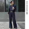 ELLASSAY 2025 Early Autumn Casual Wide-Leg Pleated Denim Pants