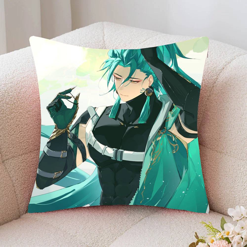 Jiyan Game W-Wuthering Waves Pillow Case Fashion Square Pillowcase Bedroom Sofa Room Ins Decoration Leisure