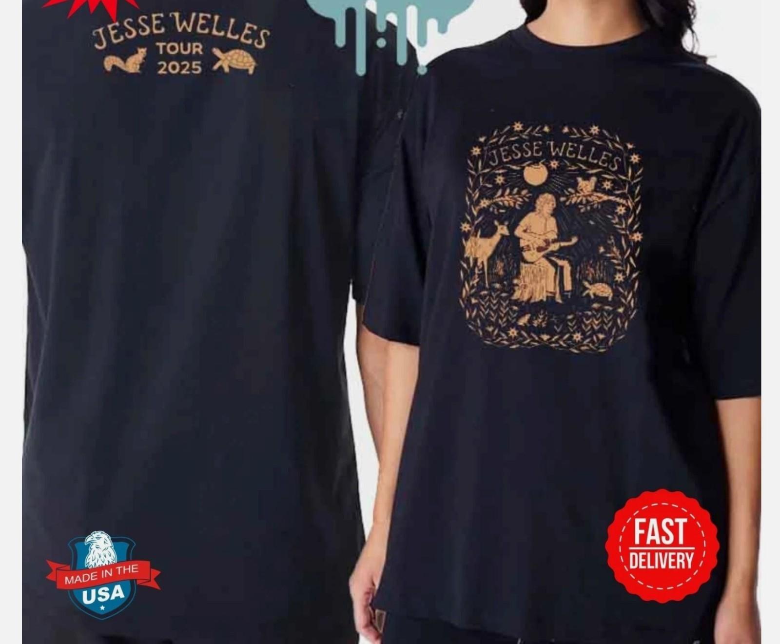 New Jesse Welles Tour 2025 Classic T-Shirt Two Sided navy Unisex T-Shirt L