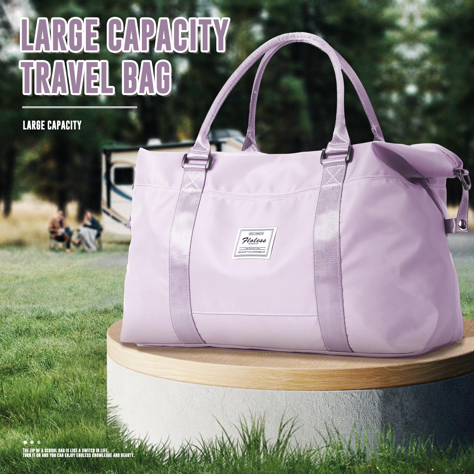 

Fashion Travel Duffel Bag Lightweight Foldable ToteBag Carry On Luggage Bag Weekender Overnight Bag Travel Bag for Women and Men