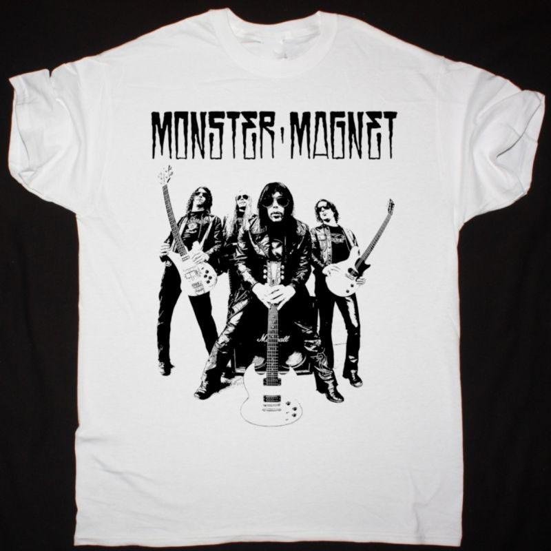 

MONSTER MAGNET BAND Тяжелый Хлопок Белый Все Размеры Футболка Для Мужчин BT729 Унисекс Футболка XXXXL
