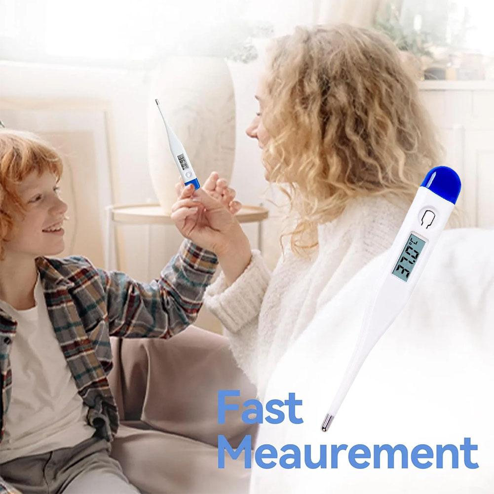 1/5 STÜCK Hochgenaues Digitales Medizinisches Thermometer für Erwachsene Kinder Schnelle Orale Rektale Achselhöhlenmessung Fieberalarm Sicher Zuverlässig Zuhause