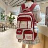 Schoolbag Schoolbag Female Japanese Ins Large Capacity Middle and High School Students Backpack Pain Bag Niche Korean Version Cute Computer Backpack
