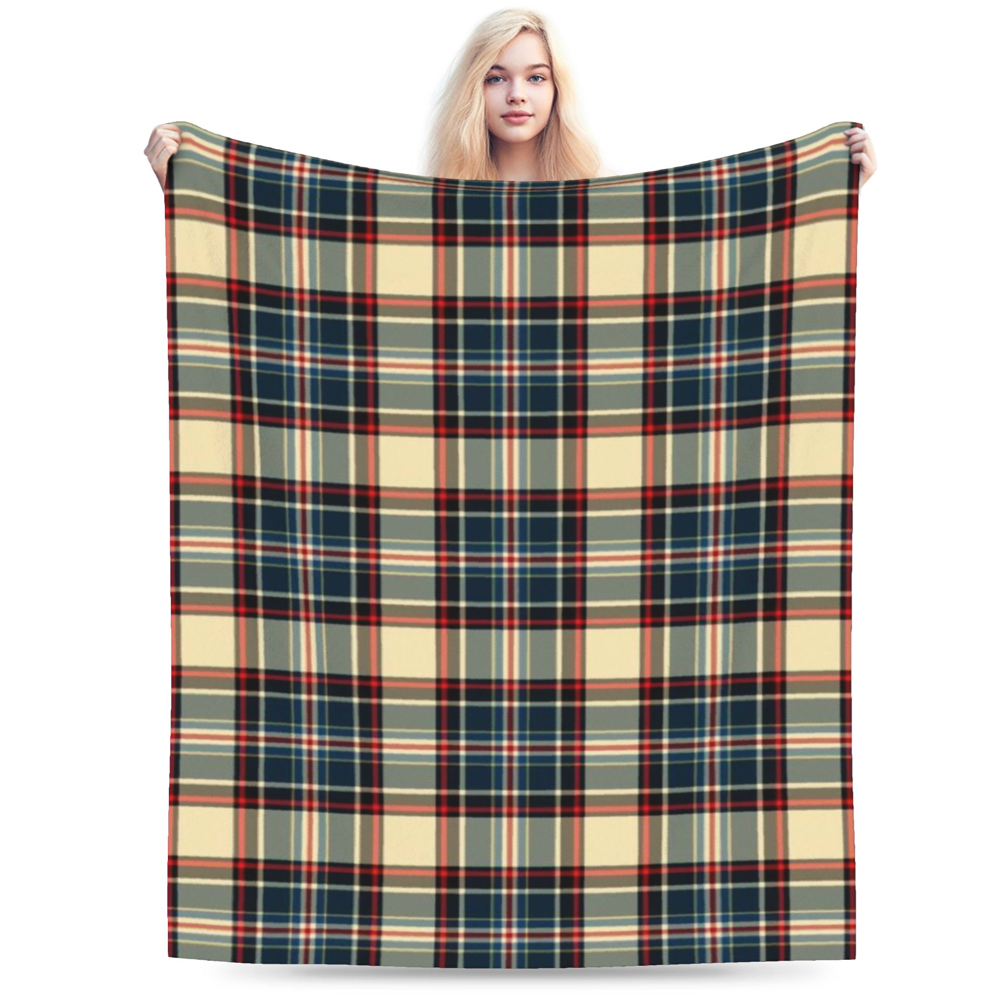 

Yellow Tartan Blankets Quality Super Soft Throw Blanket Autumn Kids Adult Bedroom Fluffy Bedspread 75x90cm