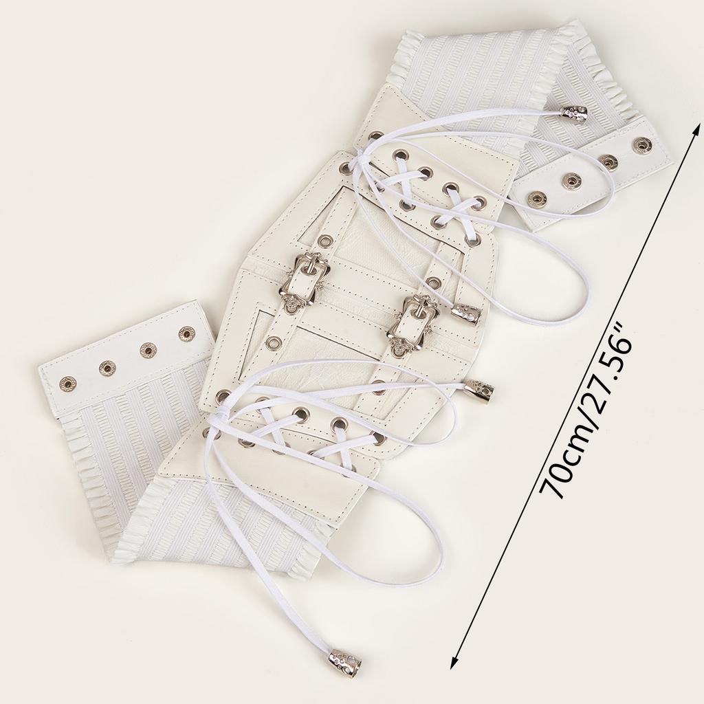 Corset Belt Waistband for Women Elastic Costume Waist Belt Sexy Lace Up Women Underbust Lace Up Tops