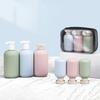 1 Set Plastic Travel Shampoo Bottles Clear Blue Shampoo Lotion Shower Gel Foam Pump Bottles