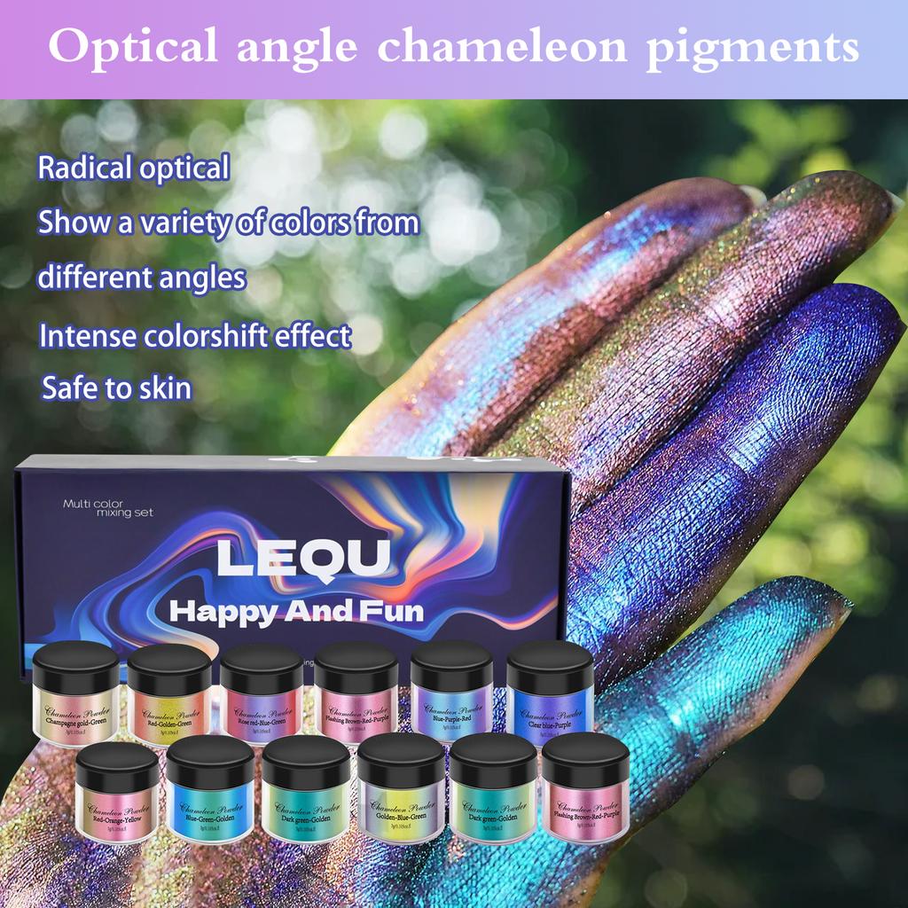 1 Set Chameleon Powder Nail Chrome Pigment DIY Epoxy Resin Mold Dye Nail Art Glitter Dust Manicure DIY Mica Powder Pigments