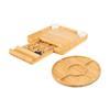 Serving Cheese Tray Bamboo Board for Housewarming Celebration Wedding with round plate