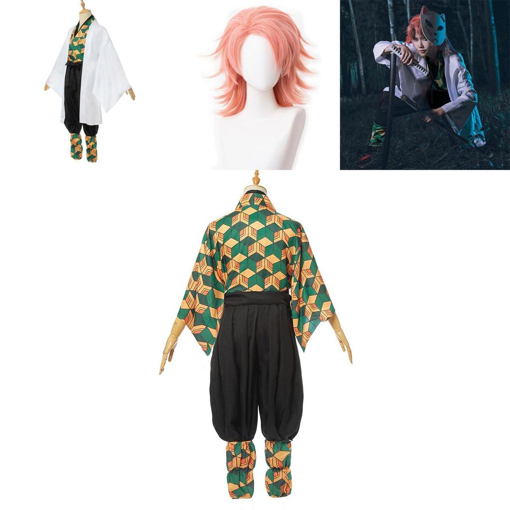 Demon Slayer Kimetsu No Yaiba Sabito Cosplay Costume Exquisite Kimono Cloak Set For Fans