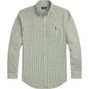 Polo SS25 Plaid Stretch Poplin Long Sleeve Shirt Men Shirts Green 710929342-009