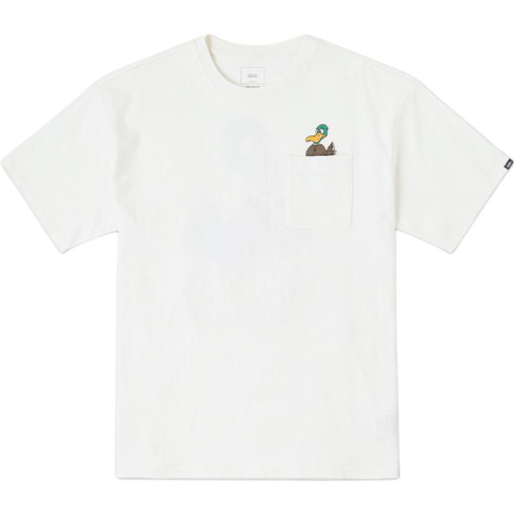 New Vans T Shirts Unisex Ecru VN000J0WFS8