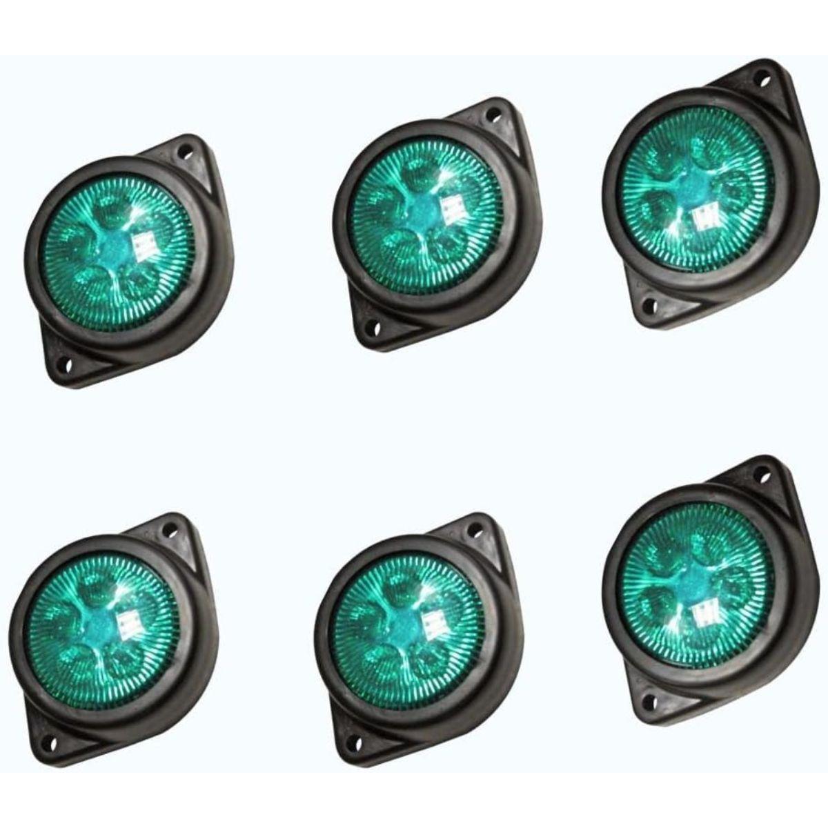 

APSMOTIV LED Outline Side Marker Lights 24V Clearance Lamp for Truck Trailers Bus and Universal, Green, Pack of 6 зелений