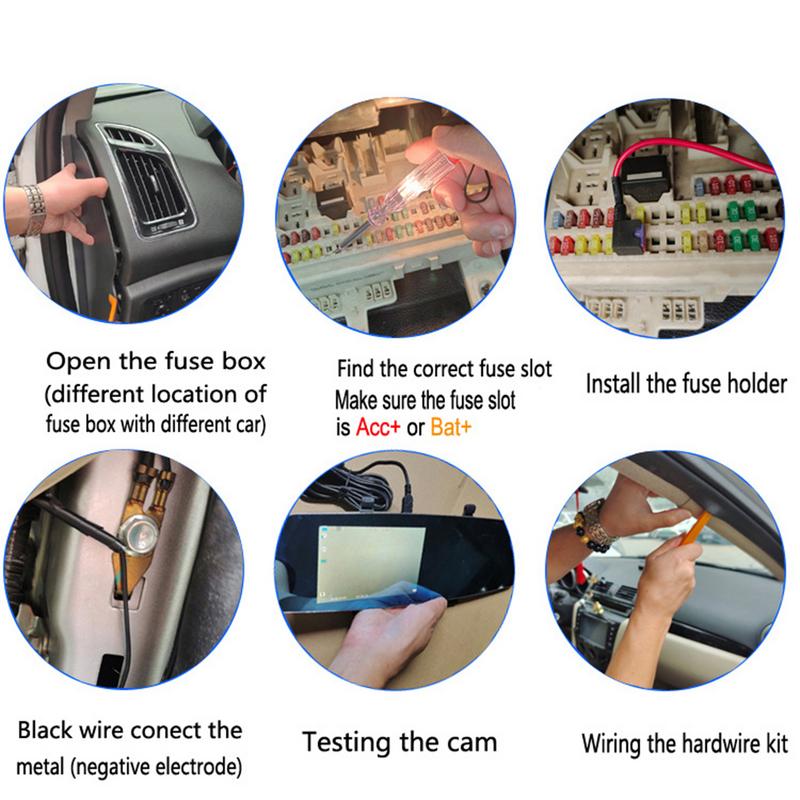 Dashcam Cable Adapter Dashcam Charger Cord Multi-purpose Battery Adapter Cord Extension Cord Cable For Car Driving Recorder