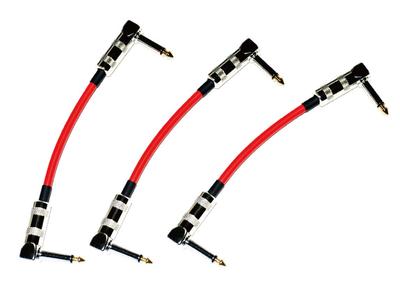 Canare 15cm Type Patch Cable Set of 3 (CANARE GS-6 Red) L-L