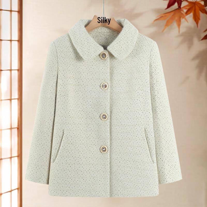 SIFONE Women s Elegant Lapel Wool Blend Coat 4XL
