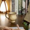Hibiscus Exquisite Flower Cup Medieval Relief Tall French Ceramic Coffee Cup Water Cup Outlet