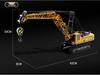 Beiges Alloy Excavator Set: Engineering Vehicle Model Toy with Bulldozer for Boys, Kids' Birthday Gift