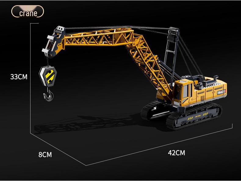 Beiges Alloy Excavator Set: Engineering Vehicle Model Toy with Bulldozer for Boys, Kids' Birthday Gift