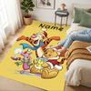Custom Name Christmas Friends Living Room Non-Slip Area Rug Soft Carpet for Bedroom Kids Playroom Sofa Office Home Decor Doormat