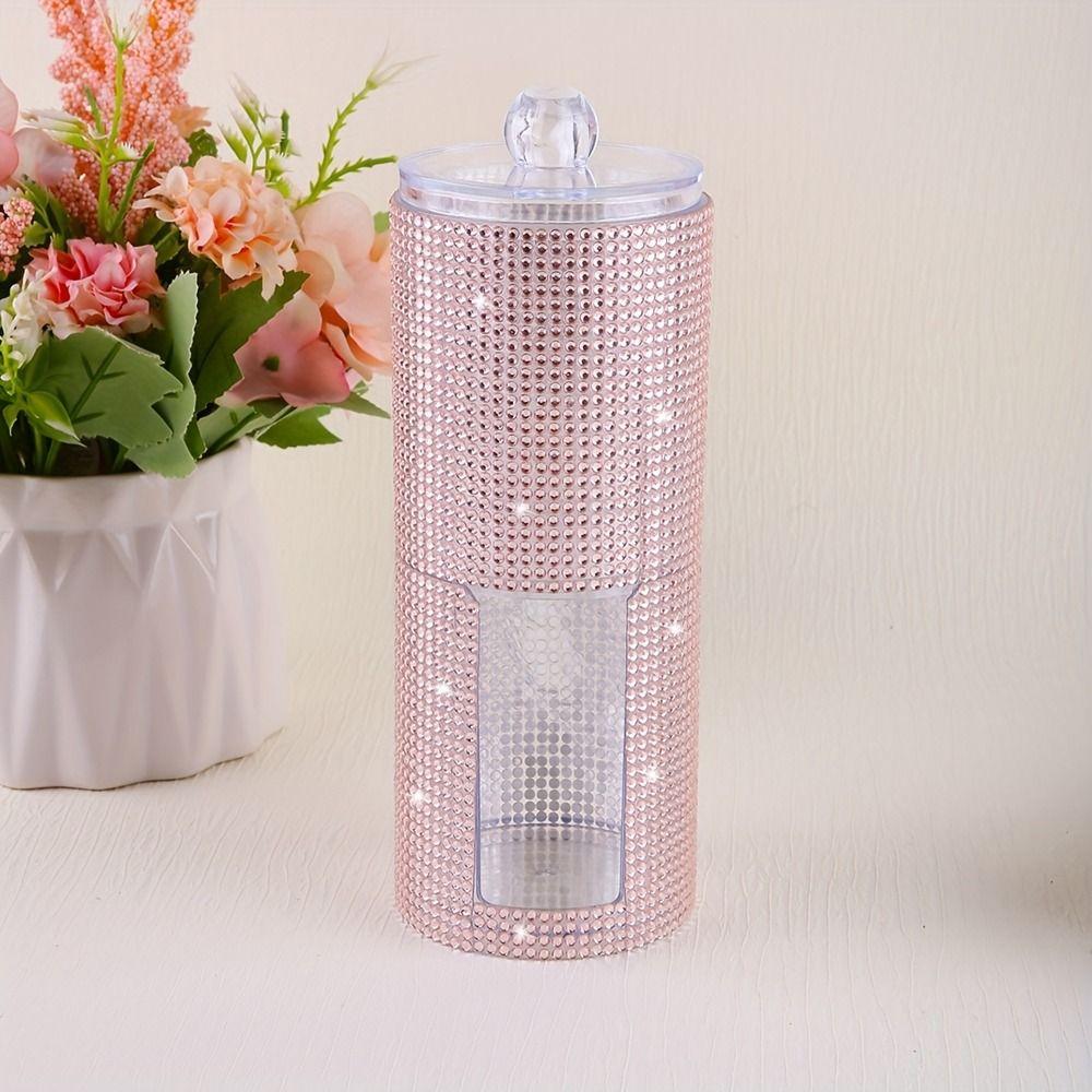 Plastic Double-Layer Cotton Swab Holder 2 in 1 Cotton Pad Organizer Bathroom