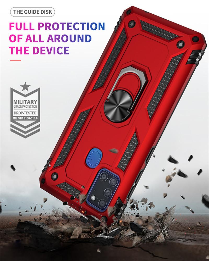 For Samsung Galaxy A21S A12 A52 A72 A03S A02 Armor Car Ring Magnetic Case For A41 A51 A71 A12 A32 A42 M32 A10 S A20 A30 A50 A70