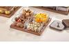 Walnut Luxury Glass Fruit Plate with Lid: Snack, Candy, and Dried Fruit Box for Living Room