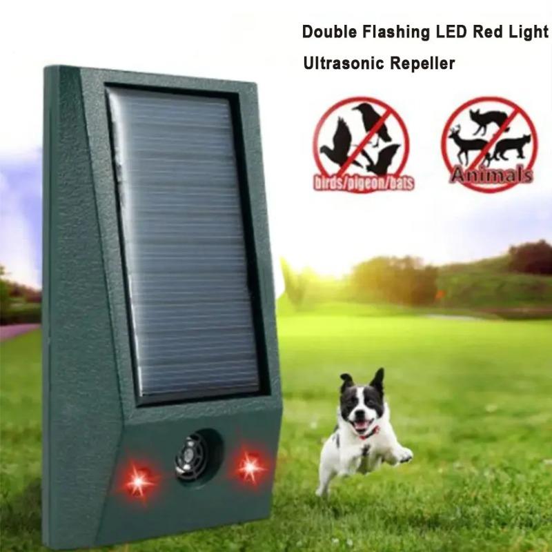 Mini Electronic Ultrasonic Bird Repeller IP66 Waterproof Pigeon Deterrent Strong LED Flashing Pest Controller for Garden Yard
