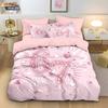 3 unidades Día de San Valentín Rosa 67 Elementos Estampado Funda Nórdica Rellena sin Costuras Juego de Ropa de Cama Multitamaño Decoración Festiva Lavable a Máquina