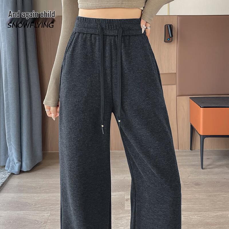 XueZhongFei Women's High-Waist Straight Leg Casual Pants