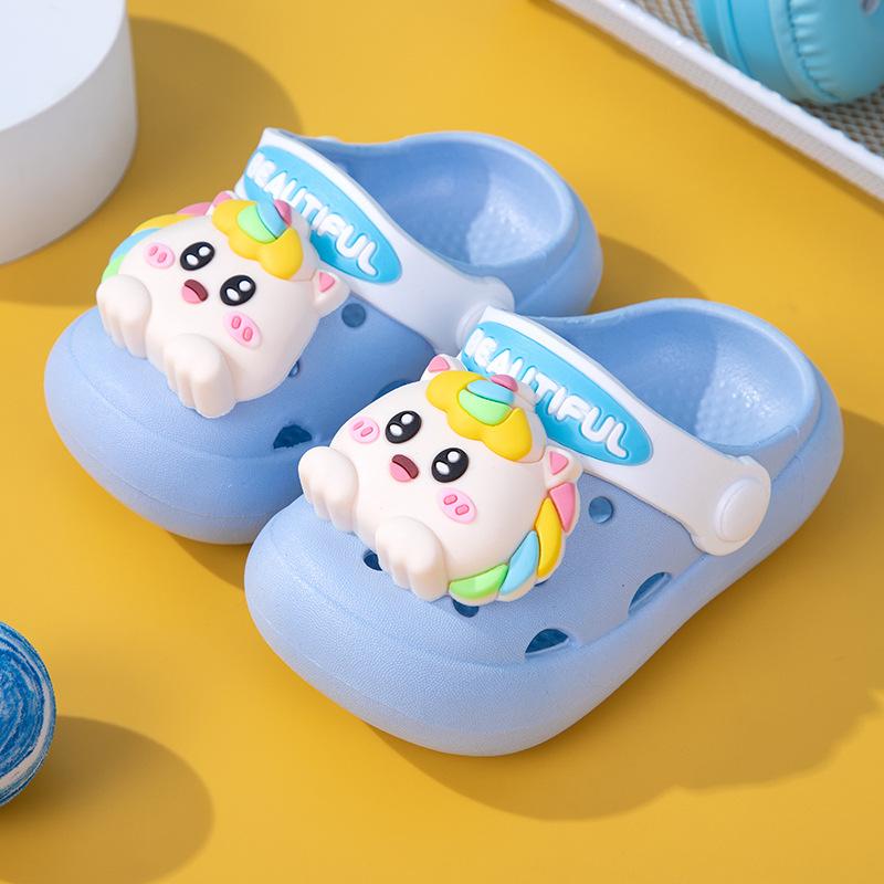 Children's summer slippers for girls and babies, indoor soft-soled non-slip cartoon cute sandals, boys' beach clogs