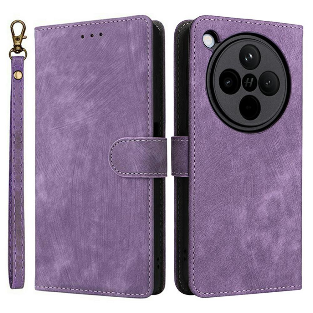 

For Oppo Find X8 5G Wallet Case RFID Blocking PU Leather Cover Stand View Purple